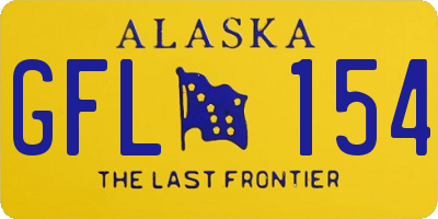 AK license plate GFL154