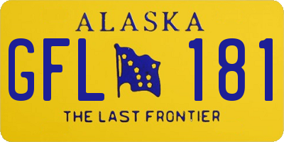 AK license plate GFL181