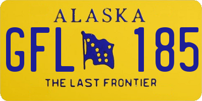 AK license plate GFL185