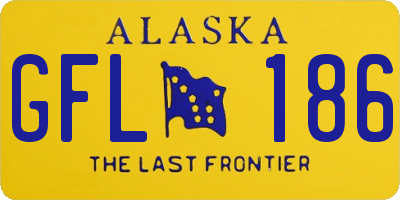 AK license plate GFL186