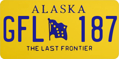 AK license plate GFL187