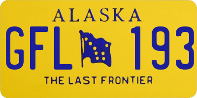 AK license plate GFL193