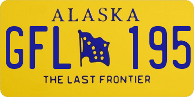 AK license plate GFL195