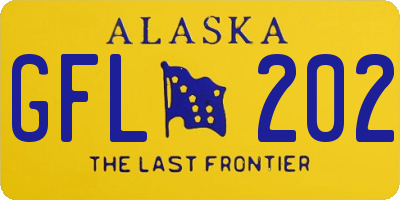 AK license plate GFL202