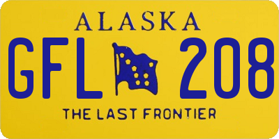 AK license plate GFL208