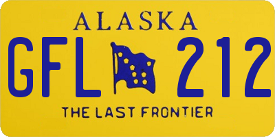 AK license plate GFL212