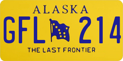 AK license plate GFL214