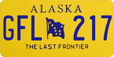 AK license plate GFL217