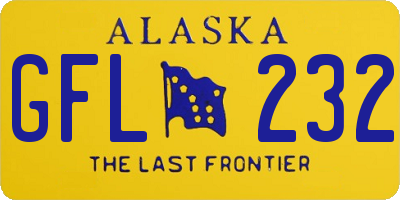 AK license plate GFL232