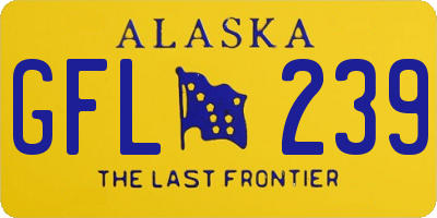 AK license plate GFL239