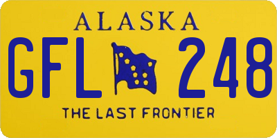 AK license plate GFL248