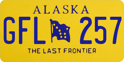 AK license plate GFL257