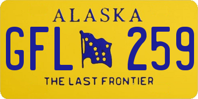 AK license plate GFL259