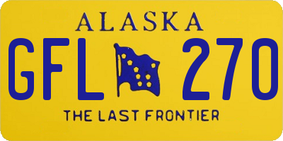 AK license plate GFL270