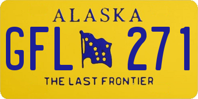 AK license plate GFL271