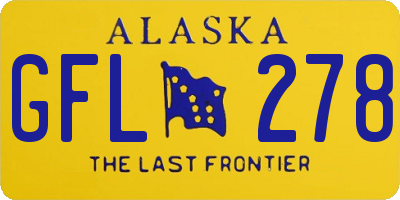 AK license plate GFL278