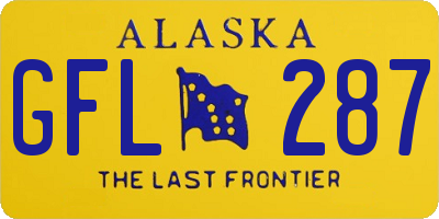AK license plate GFL287