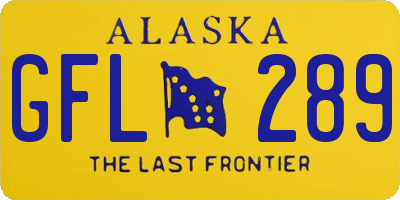 AK license plate GFL289