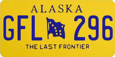 AK license plate GFL296