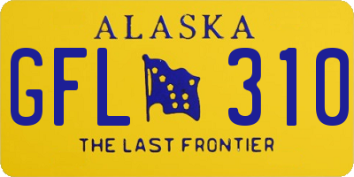 AK license plate GFL310