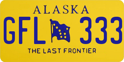 AK license plate GFL333