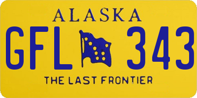 AK license plate GFL343
