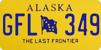 AK license plate GFL349