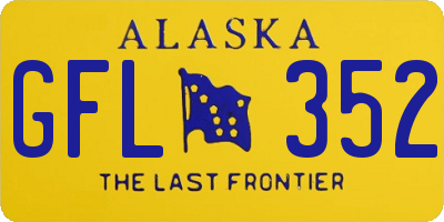 AK license plate GFL352