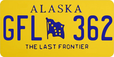 AK license plate GFL362