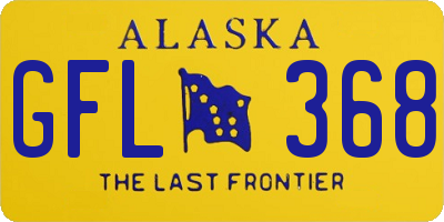 AK license plate GFL368