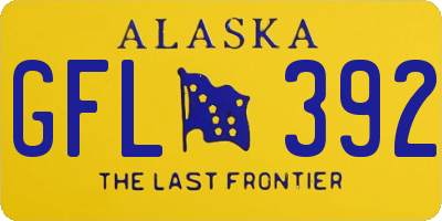 AK license plate GFL392