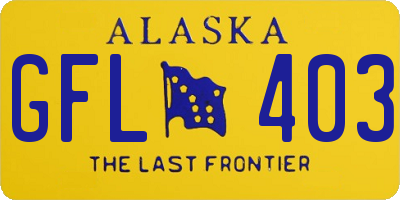 AK license plate GFL403