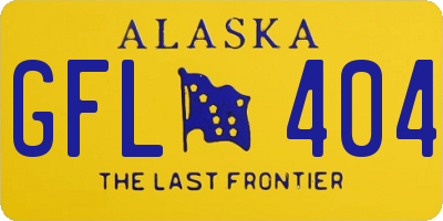 AK license plate GFL404