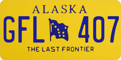 AK license plate GFL407