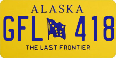 AK license plate GFL418