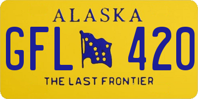 AK license plate GFL420