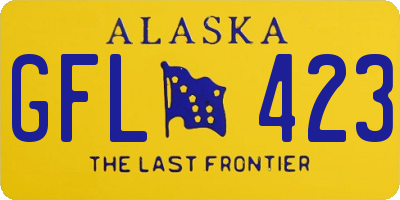 AK license plate GFL423