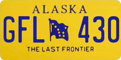 AK license plate GFL430