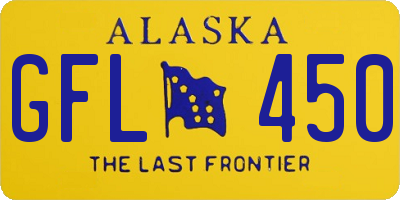 AK license plate GFL450