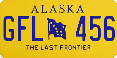 AK license plate GFL456