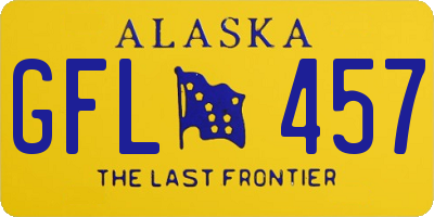 AK license plate GFL457
