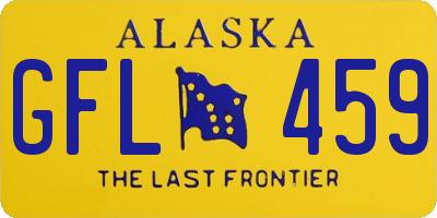 AK license plate GFL459