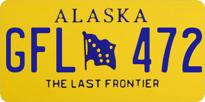 AK license plate GFL472