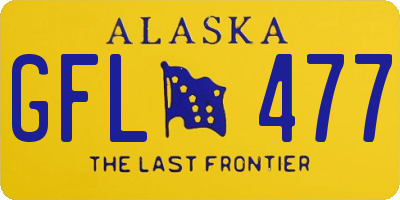 AK license plate GFL477