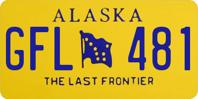 AK license plate GFL481