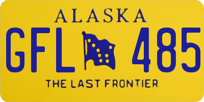 AK license plate GFL485