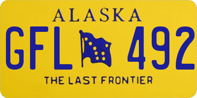 AK license plate GFL492