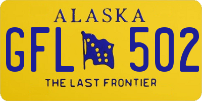 AK license plate GFL502