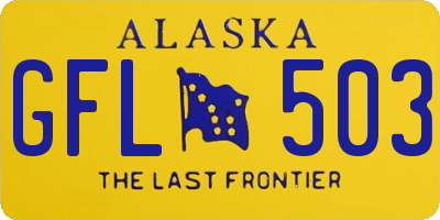 AK license plate GFL503