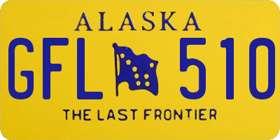 AK license plate GFL510